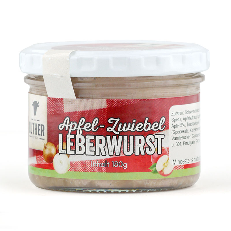 Apfel-Zwiebelleberwurst 180 g - Produktbild