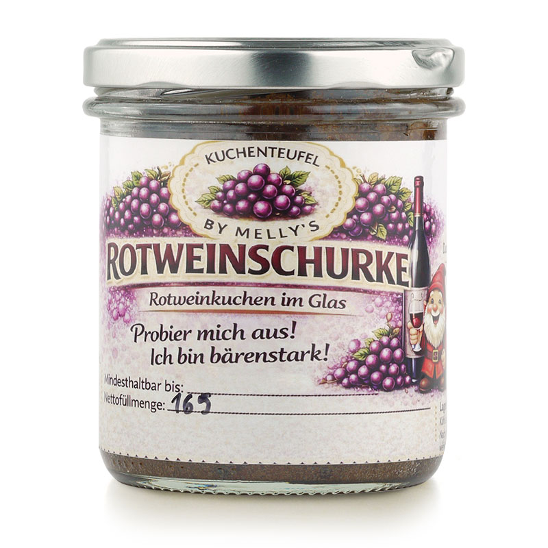 Rotweinkuchen im Glas 