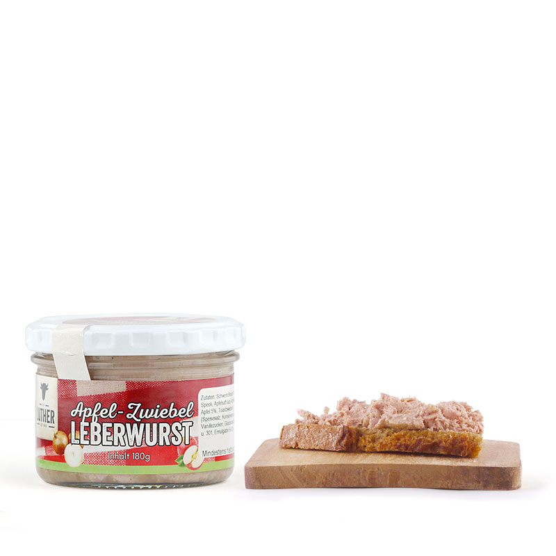 Apfel-Zwiebelleberwurst 180 g - Produktbild