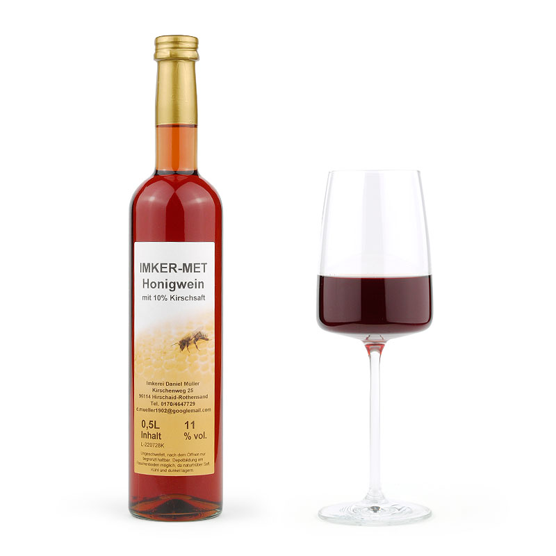 Honigwein mit Kirschsaft, 0,5 l - Produktbild
